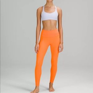 LULULEMON WUNDER UNDER HIGH-RISE TIGHT 28" *FULL-ON LUXTREME IN ORANGE SODA